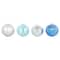 Assorted 4 Pack 4.7" Blue & Silver Shatterproof Ball Ornaments, 1pc. by Ashland®